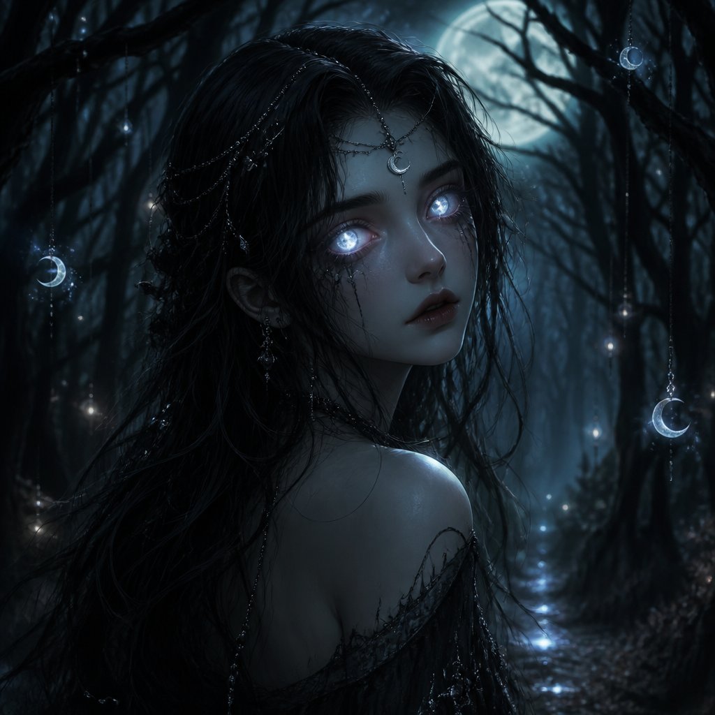 girl with moon eyes