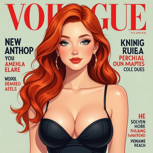 A redhead girl with big boobs and short shorts sitting down 