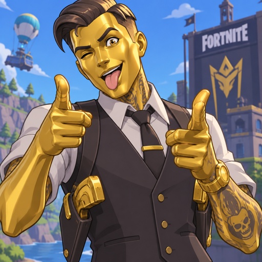 Midas from Fortnite being silly