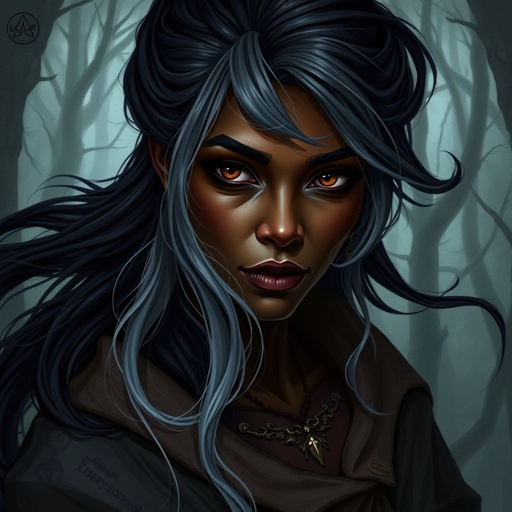 A black human women in her early fifties with black hair and brown eyes