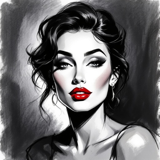 Create a character lady who has attitude but is funny looking and loves lipgloss