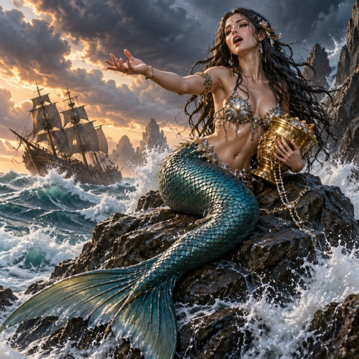 The Siren's Call (Mythological creatures whose beautiful, sweet singing lured sailors to wreck on hidden rocks.)