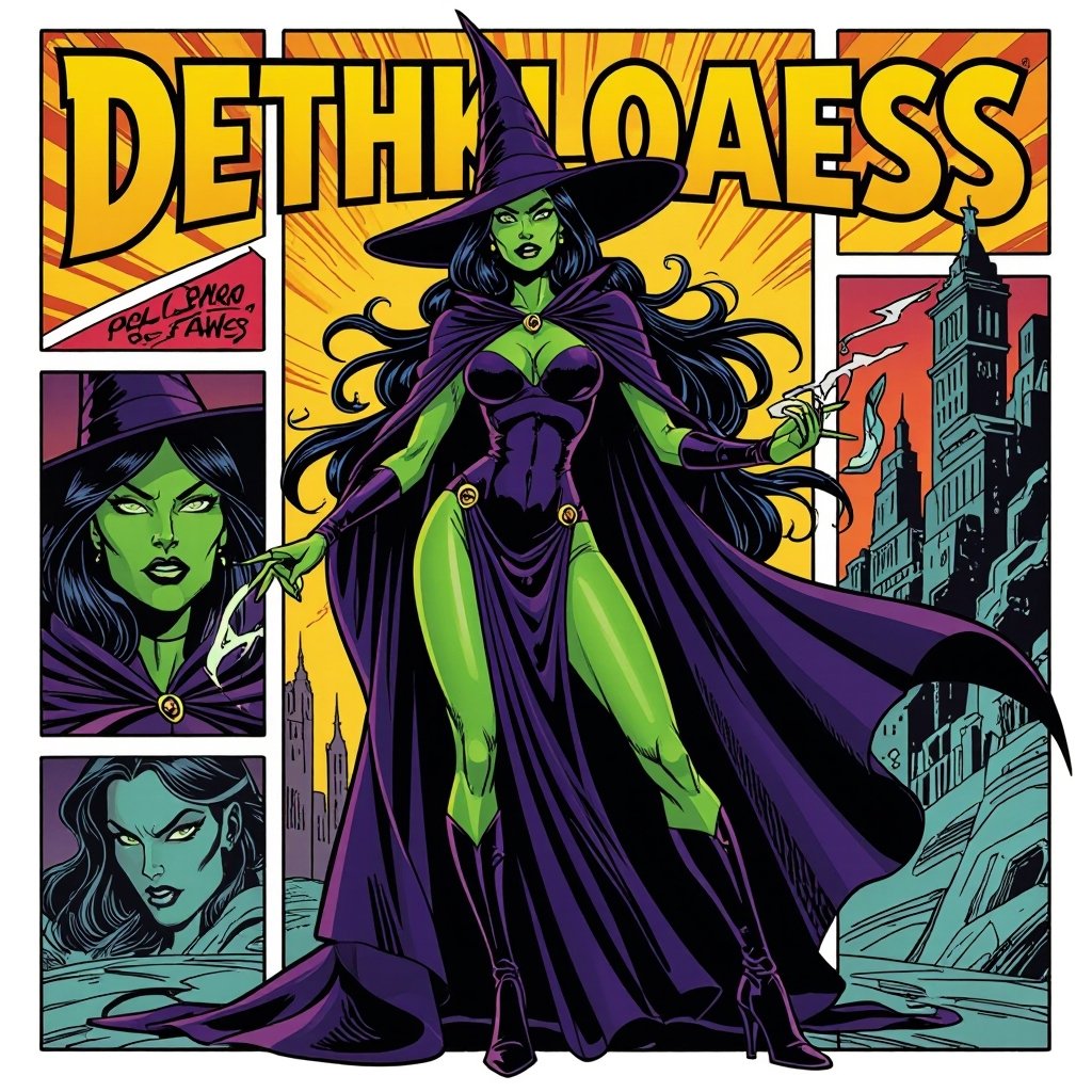 Super Villainess Dethkloak the alluring shadow witch