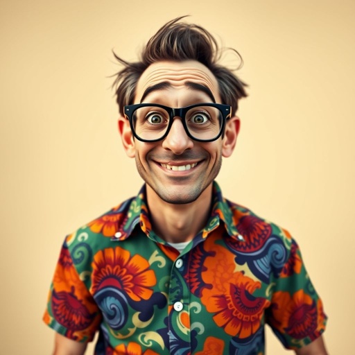 Create a funny looking man with very skinny legs