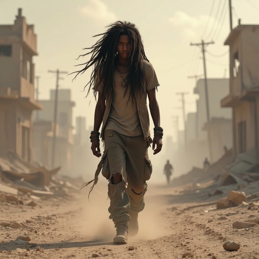 A an African-American 17 year old with long hair