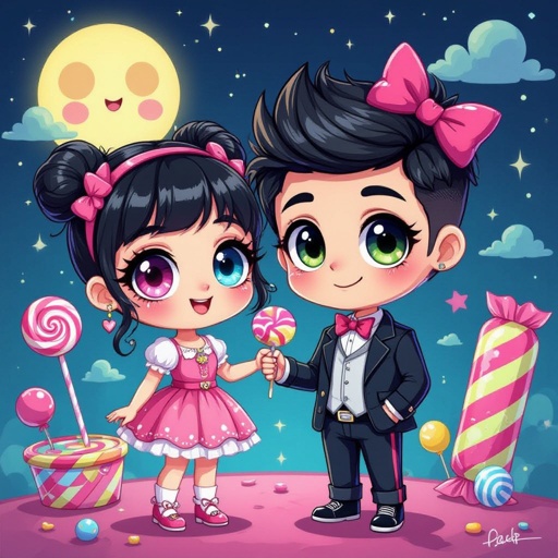 Create a chibi character ready for a date