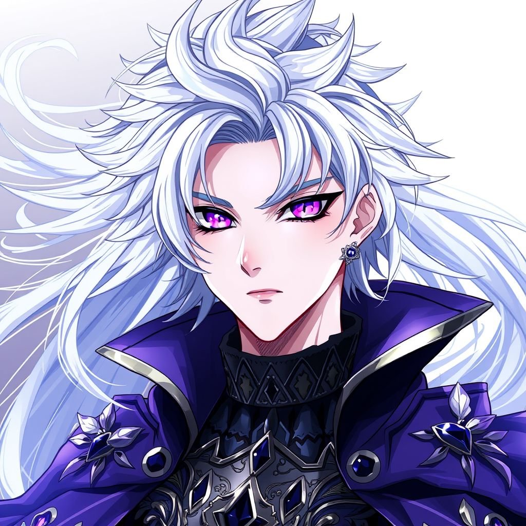 A Teenage prince with white hair who is evil