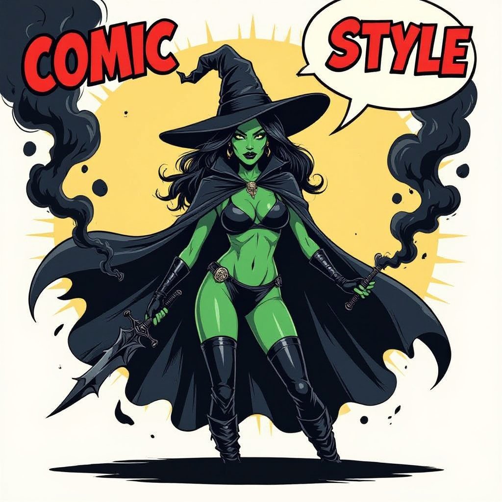 sexy shadow demon witch gypsy slate grey skin large black billowing cloak that emits darkness and shadow smoke. Two piece. Witches Hat.  Wields Black Evil Shadow Smoke Daggers