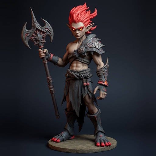 Create a character: battle hero Rhen the Fire-Singer – A lean, muscular man. Show him head to toe including his shoes.