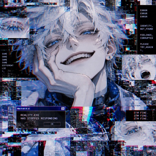 Male, fluffy white hair, big blue eyes, long smile, snobby, wears blue, whiny,