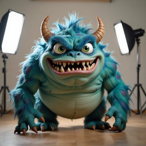 Create a fat funny looking monster
