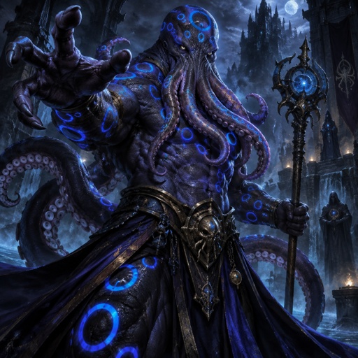 His name is blue ring, a blue ring octopus, half human. His skin is the same as a blue ring octopus, muscular super villain. 