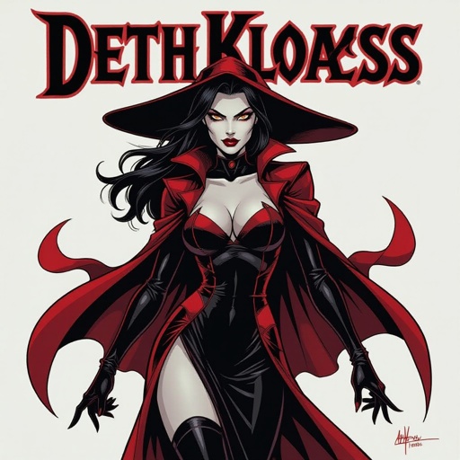 Super Villainess Dethkloak the alluring shadow witch