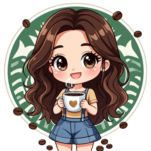 Cute Lady who loves coffee and things about coffee