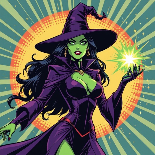 Super Villainess Dethkloak the alluring shadow witch