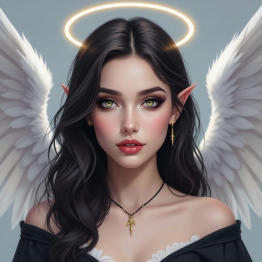 Half vampire half angel