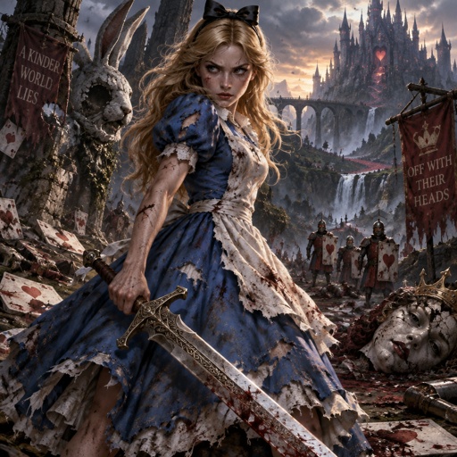 Alice from Alice in wonderland has a grudge 