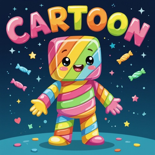 A humanoid that looks like they're made of candy