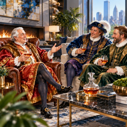 a group of people sitting around a living room together