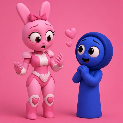 Pinki from Sprunki turning into Elita one for Jevin from Sprunki for the first time 
