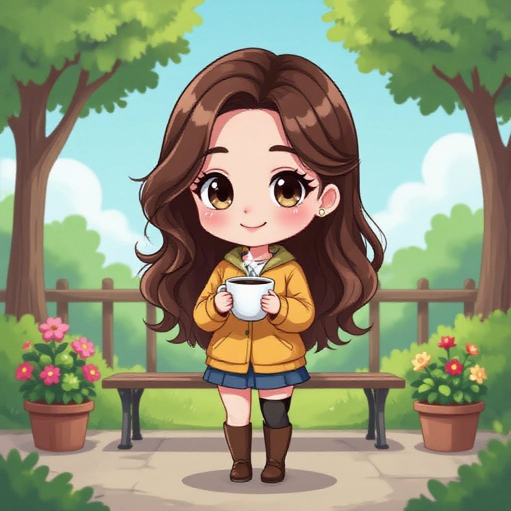 Lady who loves coffee 