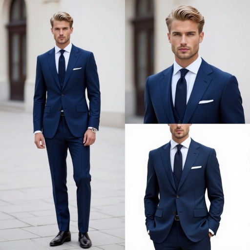 A blonde prince in a blue suit hot 