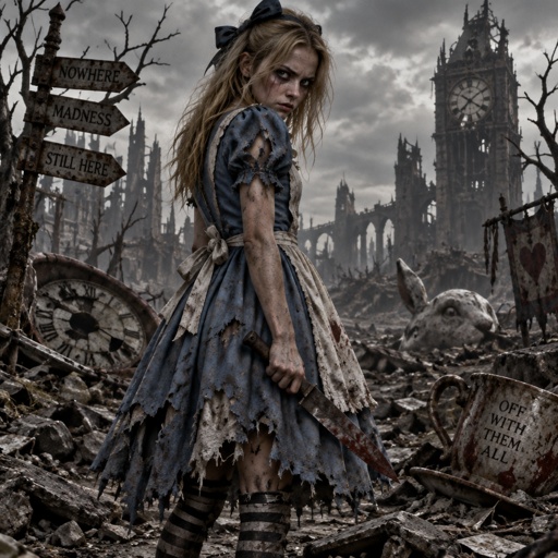 Alice from Alice in wonderland has a grudge 