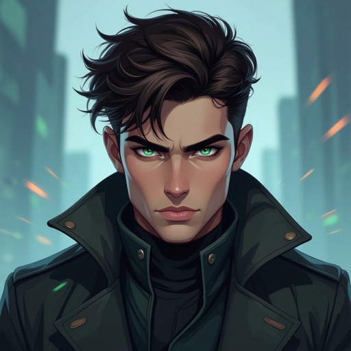 Kaz brekker darkness abilities with dark brown and bluish greenish eyes with telekinetic abilities mysterious and unknown past tomboy