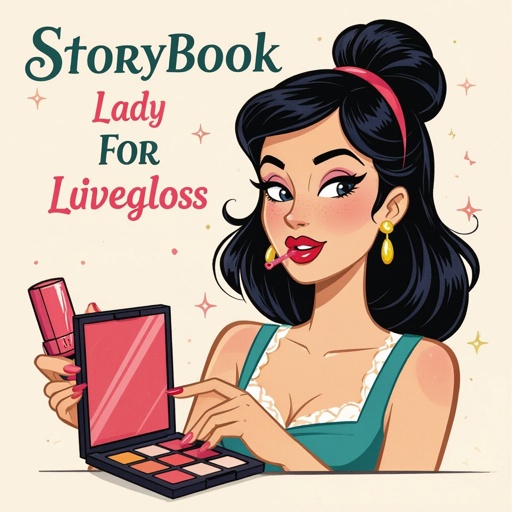 Create a character lady who has attitude but is funny looking and loves lipgloss 