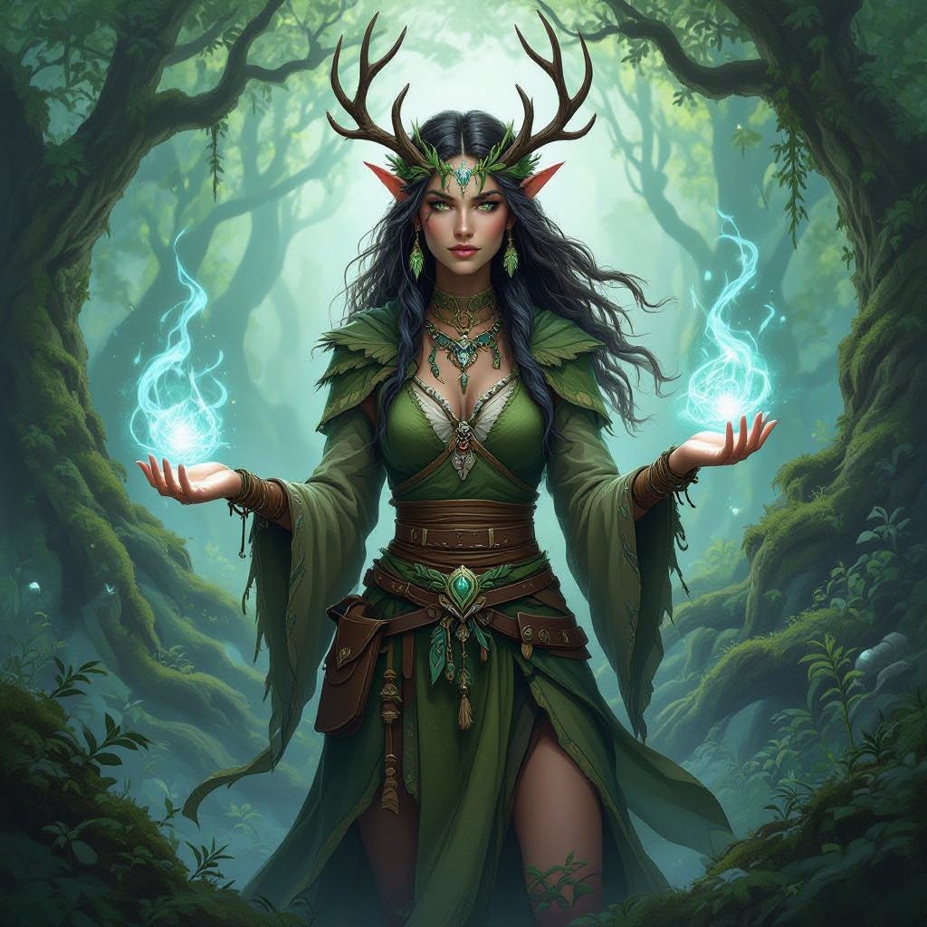 A female Firbolg Druid