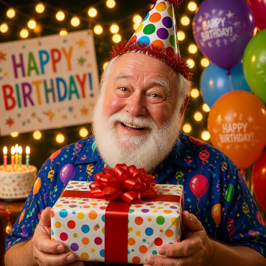 Make me a birthday give like Santa but for your birthday