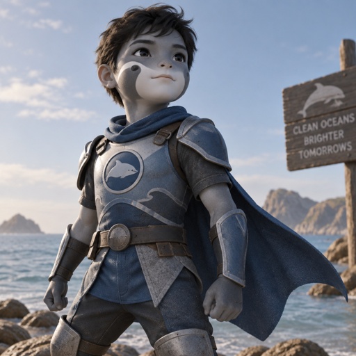 He was a Vaquita transformed into a little superhero warrior, make more human