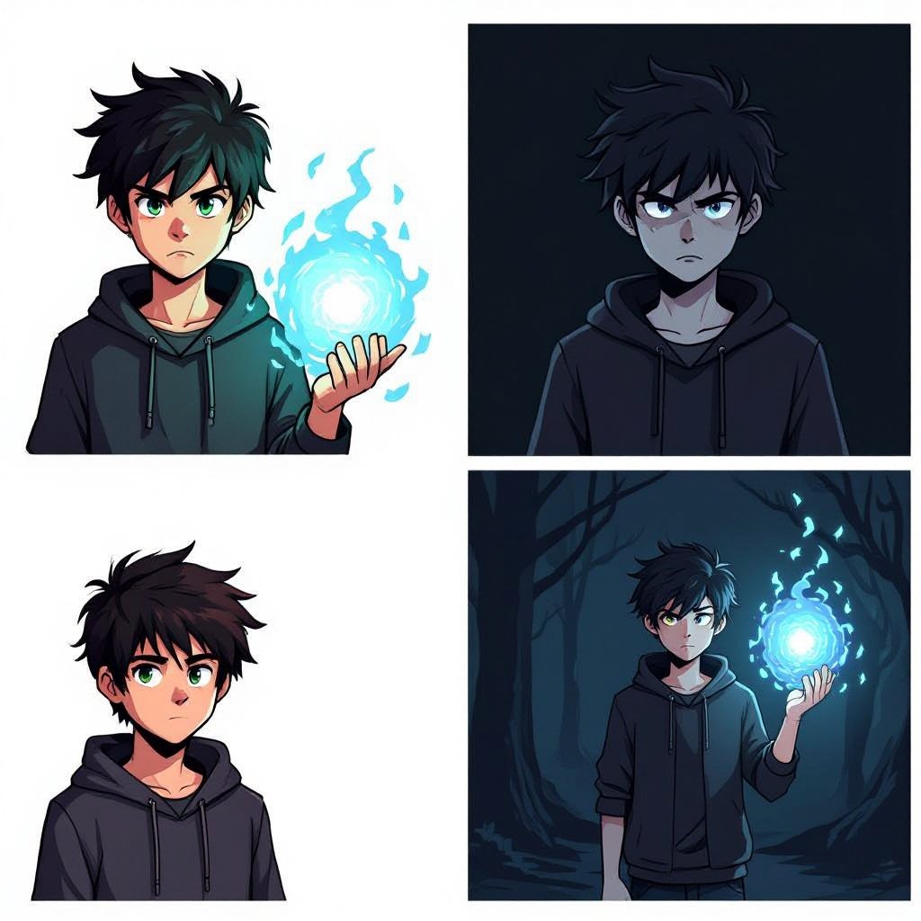 Telekinetic and dark manipulation powers boy teenager 17 years old dark with bad past and mysterious and quite
