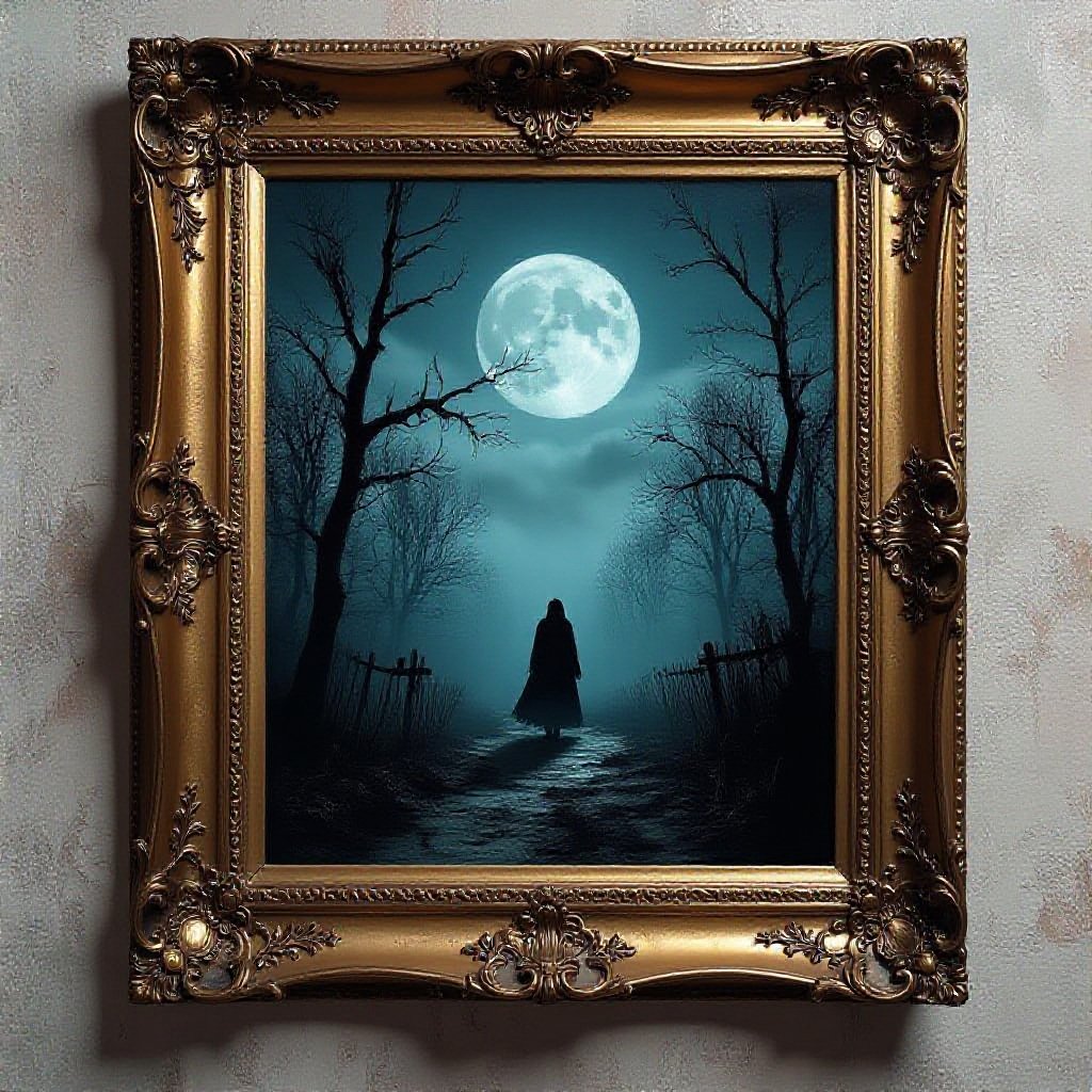 horror painting frame