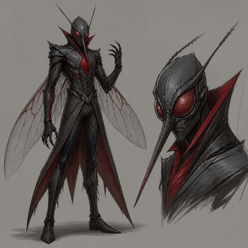 Male Villian with a costume like a mosquito
