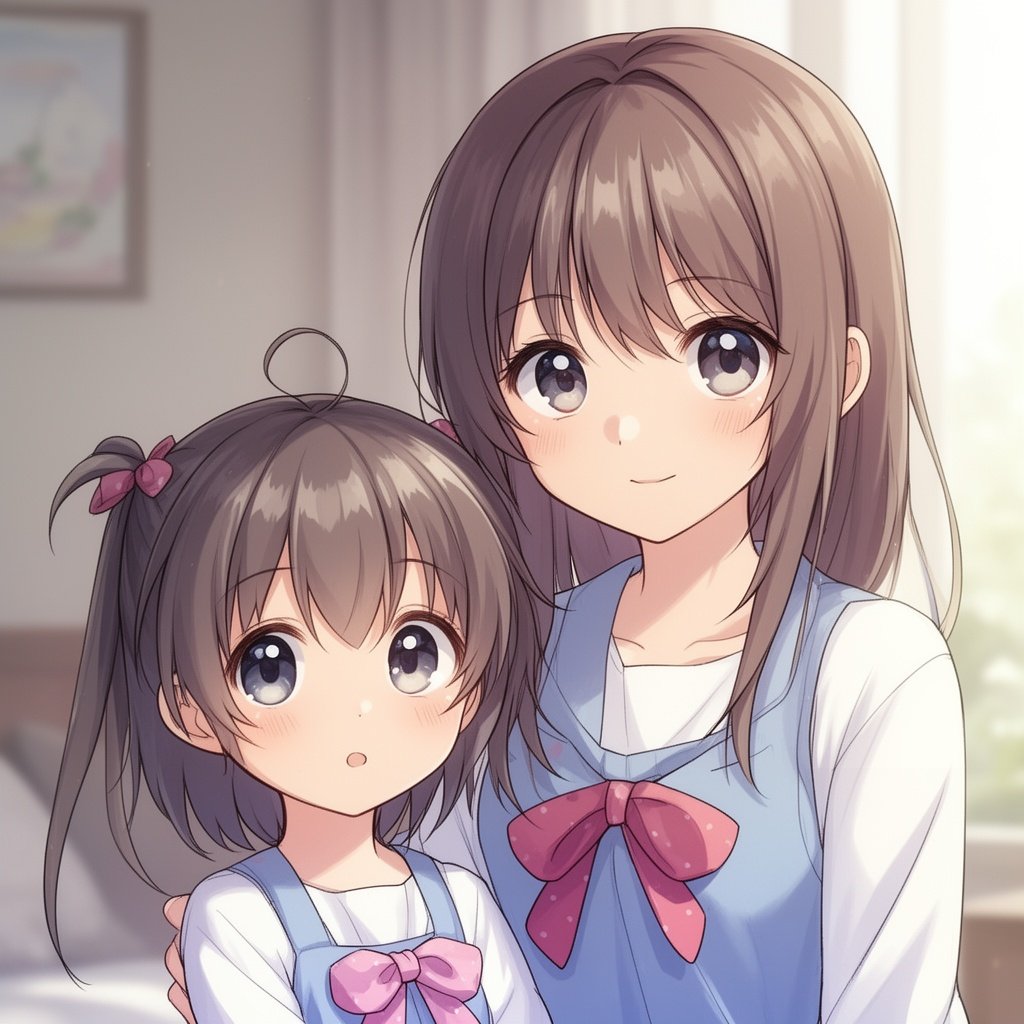 Young woman and her 9 year old daughter