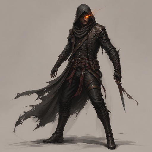 assassin with fire phoenix sun eye