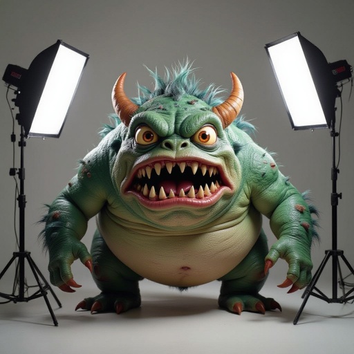 Create a fat weird looking monster