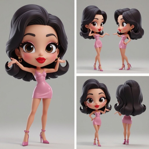 Create a character lady who has attitude but is funny looking but about fashion and loves lipgloss