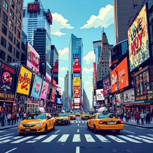 I love NY design cartoonish