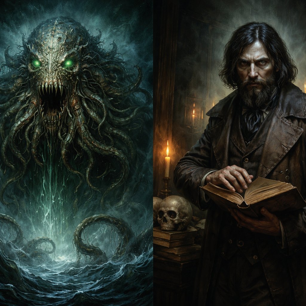 Marathons the eldritch deep sea horror god with Rasputin pretending to be Gogol the author