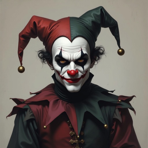 A jester from 17th century who believes of dark humor but he’s brutal and scary looking 