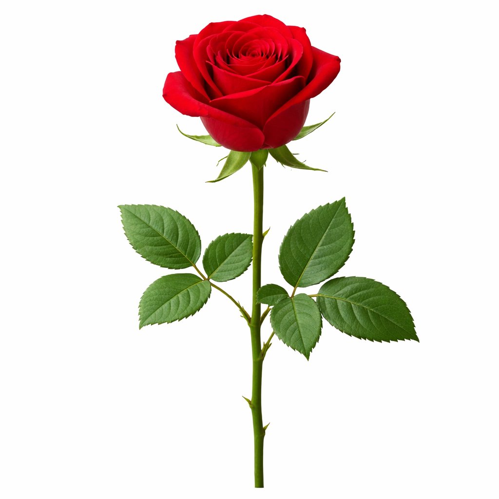A single red rose on a stem