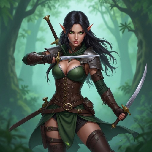 Female elven rogue 