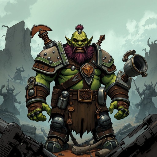 An Ork lieutenant 