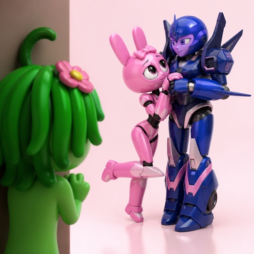 Vineria from Sprunki watching Pinki from Sprunki as Elita One merged with Jevin from Sprunki upgrading the twos shared armour to be more powerful and more durable 