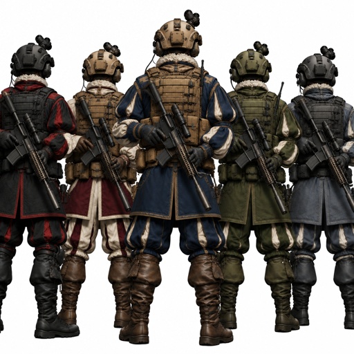 a group of soldiers standing next to each other