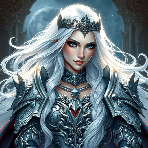 A Queen with white hair who is strong