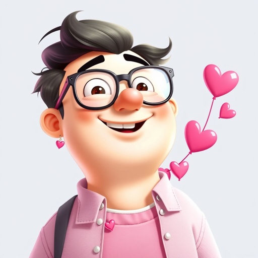 Create a adult character head to toe and full body. who is chunky , funny looking but swears he’s a lover boy.