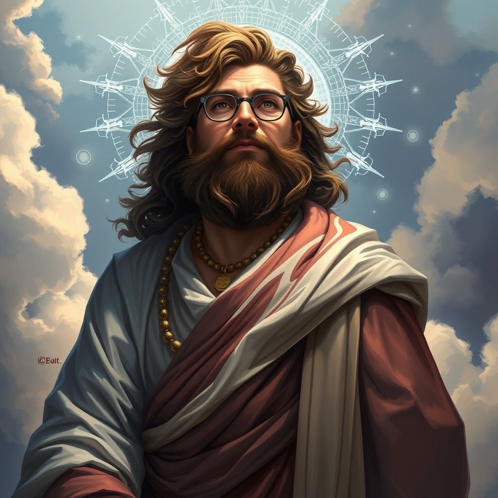 Young Gabe newell as a god